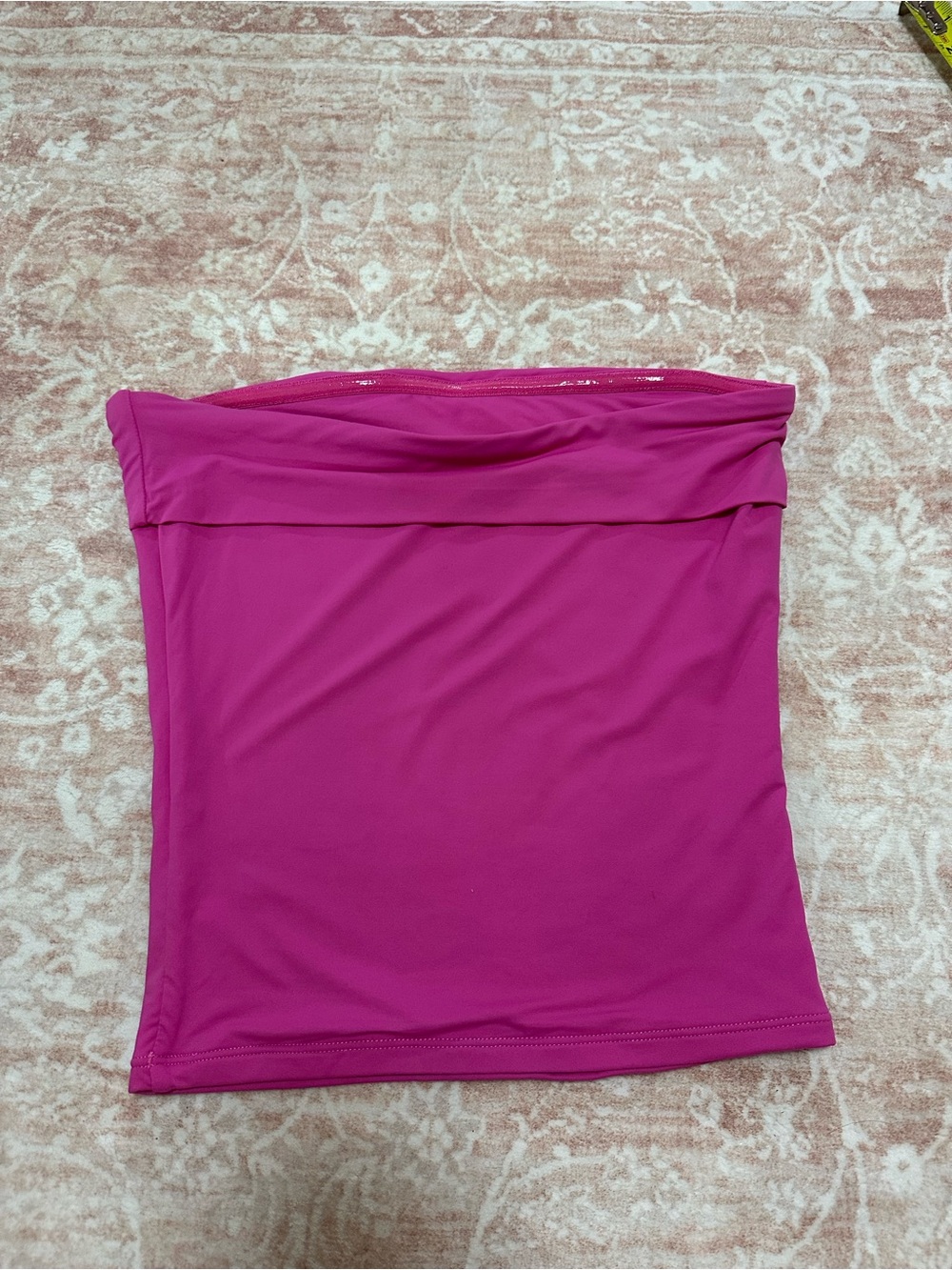 NWOT 💕 Fitted Pink Tube Crop Top - Picture 4 of 7